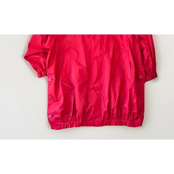 Alorna Vintage Red Windbreaker Balloon Jacket Plus Size 16 Oversized Mid Length - Picture 4 of 7